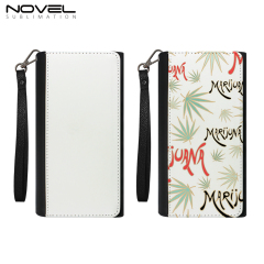 Sublimation Wallet Heat Transfer Wallet Single Side Leather Wallets, Men Wallet with Money Clip And ID, Slim Wallets Bifold Side Flip for Lady