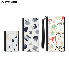 Sublimation Wallet Heat Transfer Wallet Single Side Leather Wallets, Men Wallet with Money Clip And ID, Slim Wallets Bifold Side Flip for Lady
