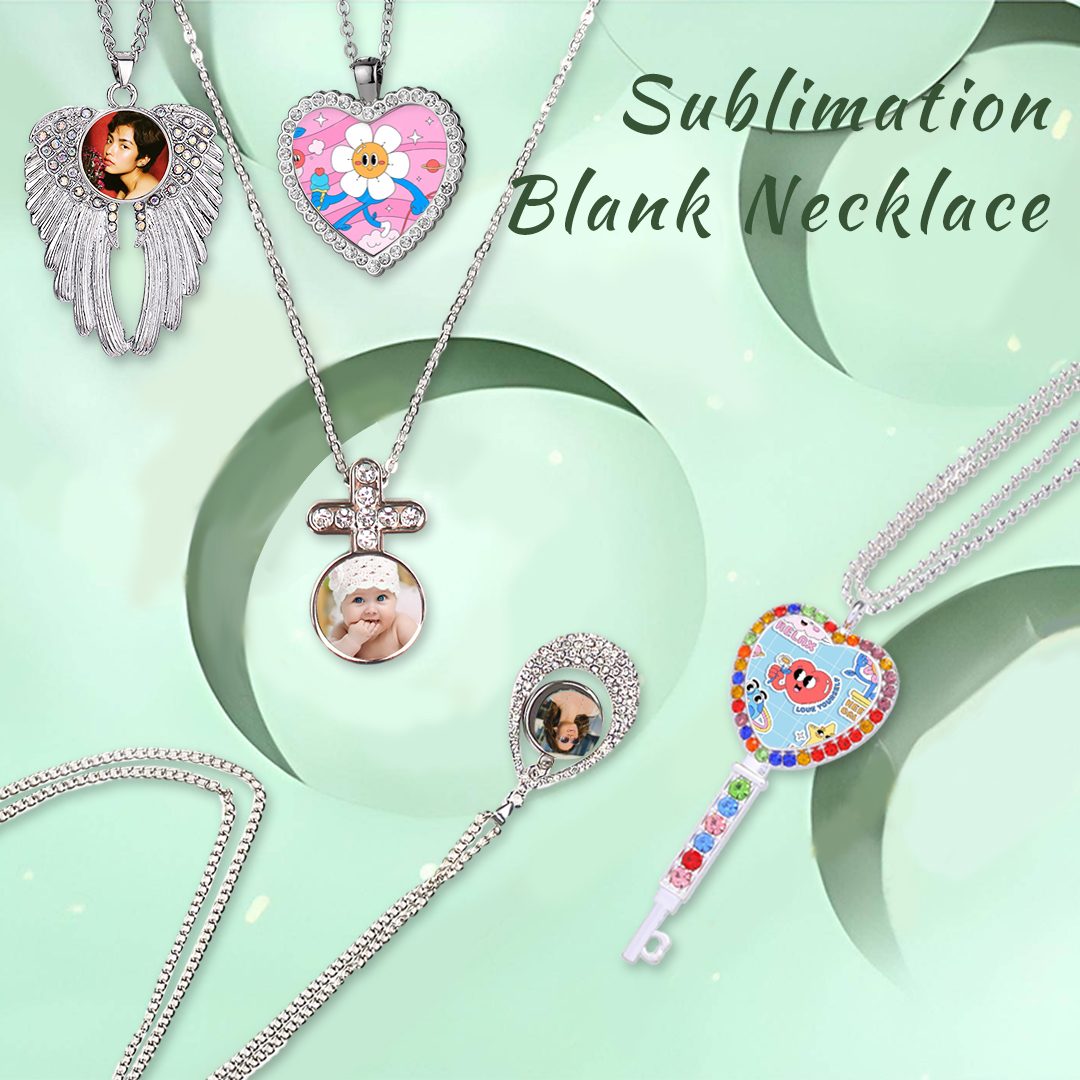 Special Price Sublimation Metal Jewelry Dice Square Pendant Necklace WIth Metal Insert