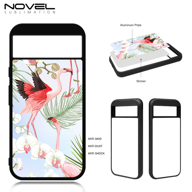 For Google Pixel 8A,,Pixel 8,Pixel 7A Sublimation Blank 2D TPU+PC Case Cover With Aluminum Sheet