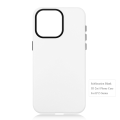 New Arrival 2in1 3D Film case Sublimation cover customized DIY Cell Phone case for iPhone 14/iPhone 15 series