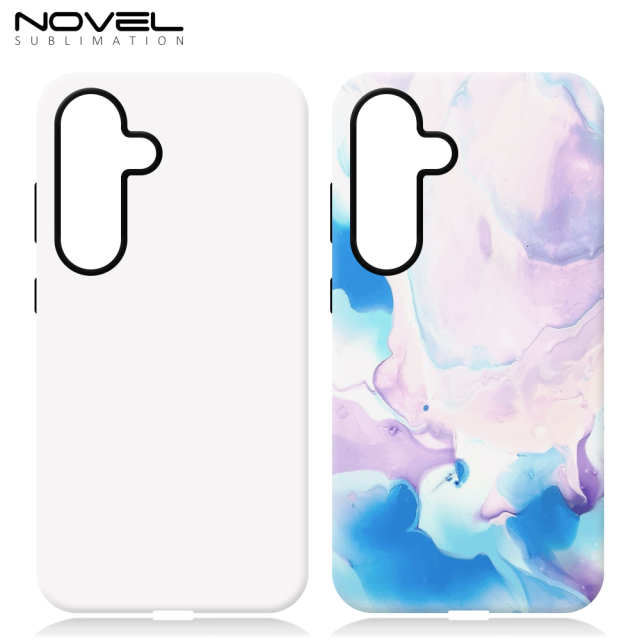 New Arrival 2in1 3D Film case Sublimation cover customized DIY Cell Phone case for Samsung S24 series