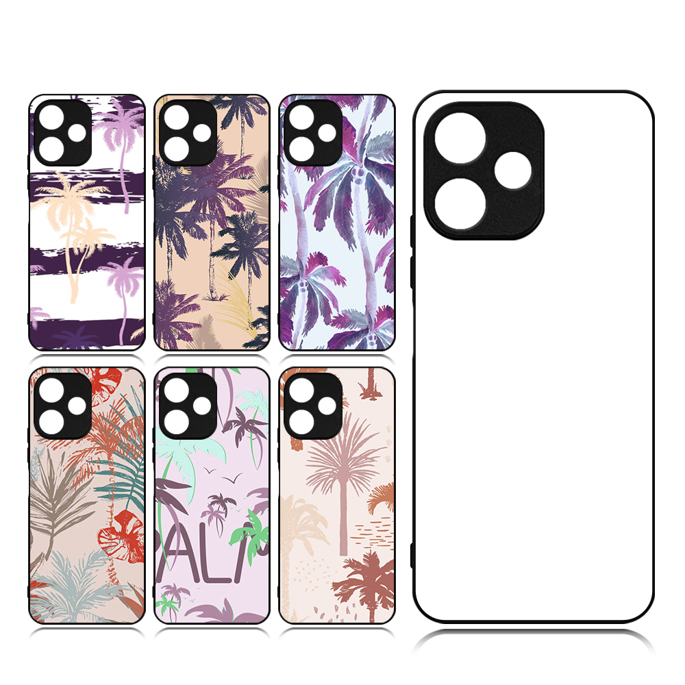 Smooth Sides!!! Sublimation Blank 2D TPU Phone Case Cover With Metal Insert for Redmi 12C,Redmi Note 8 Pro,Note 11 Pro,Note 12 R/Redmi 12 5G,Note 12S 4G