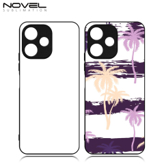 Smooth Sides!!! Sublimation Blank 2D TPU Phone Case Cover With Metal Insert For Redmi Note 12 R/Redmi 12 5G