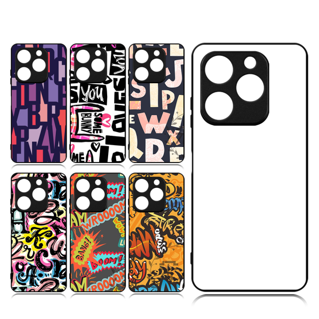 New Arrival Sublimation 2D TPU Phone Case for Spark Go 2023/Smart 7,Samrt 8 With Aluminum Insert
