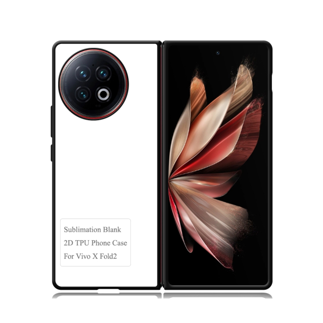 New Arrival Sublimation Blank 2D TPU Phone Case for Vivo X Flip,X Fold 2 DIY Shell With Aluminum Insert