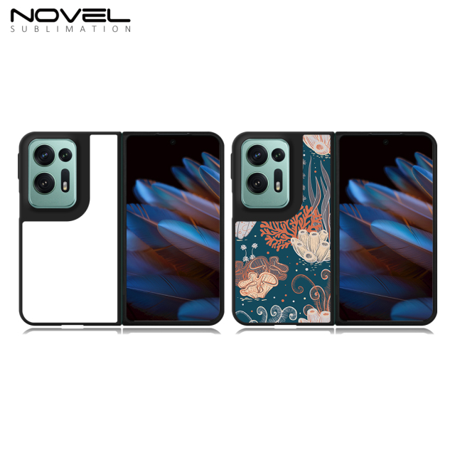 New Arrival Sublimation Blank 2D TPU Phone Case for Oppo Find N2 Fold 5G DIY Shell With Aluminum Insert