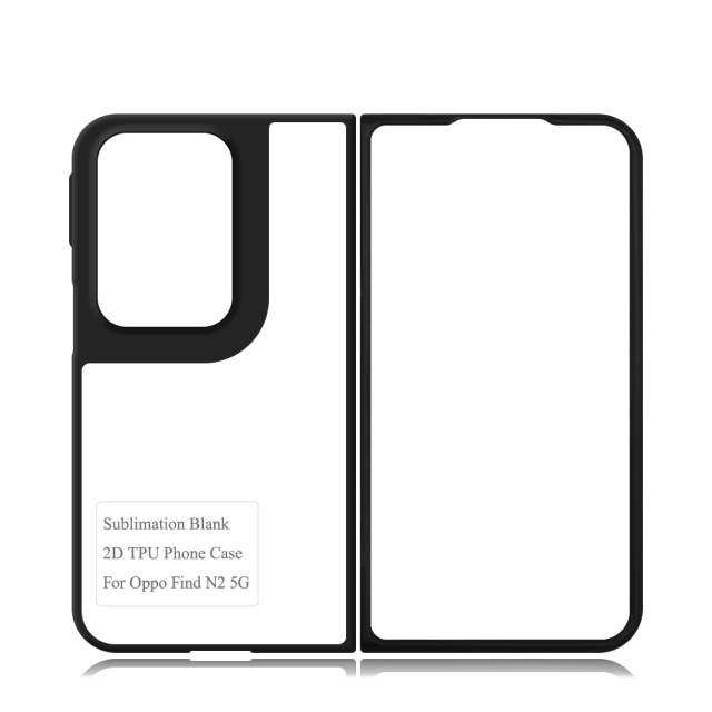 New Arrival Sublimation Blank 2D TPU Phone Case for Oppo Find N2 DIY Shell With Aluminum Insert