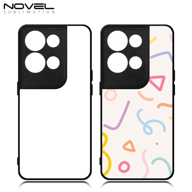 Smooth Sides!!! For OPPO Reno 9 Pro Plus Sublimation Blank DIY Soft TPU Sides Hard PC Back Phone Cover With Aluminum Sheet