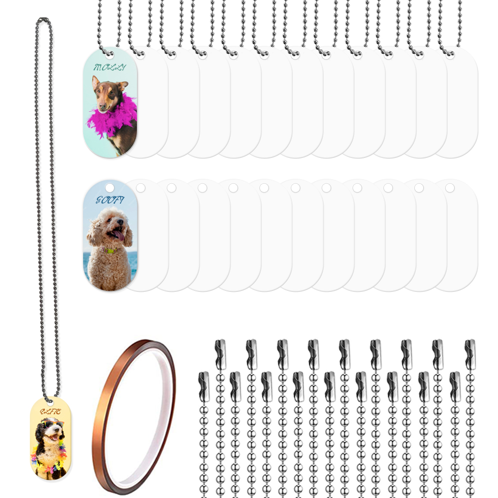 New Arrival Sublimation Aluminum Double Sided Print Dog Tags