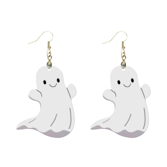 Sublimation Earrings Blank MDF Halloween Ghost Ear Rings Customized Earrings for Making DIY Craft