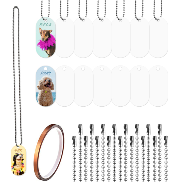 New Arrival Sublimation Aluminum Double Sided Print Dog Tags