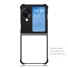 New Arrival Sublimation Blank 2D TPU Phone Case for Oppo Find N3 Flip DIY Shell With Aluminum Insert