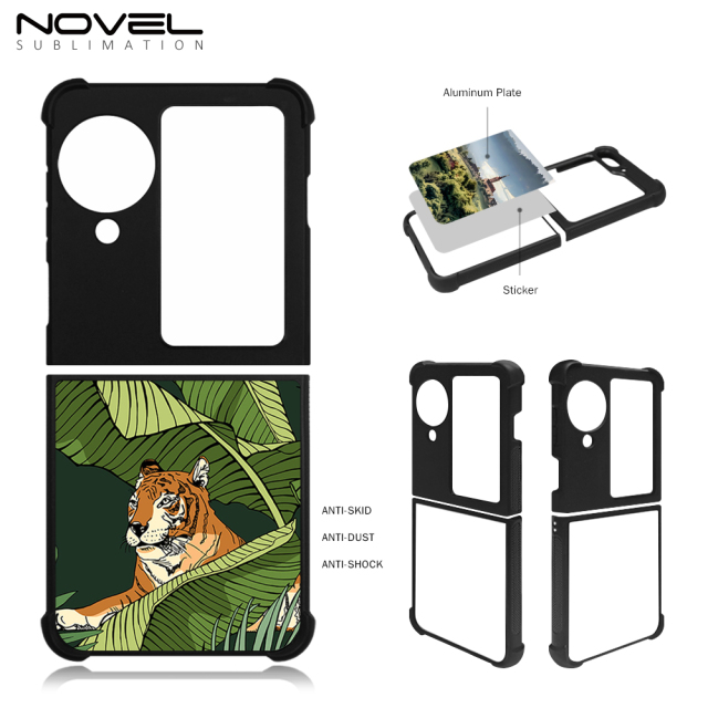 New Arrival Sublimation Blank 2D TPU Phone Case for Oppo Find N3 Flip DIY Shell With Aluminum Insert