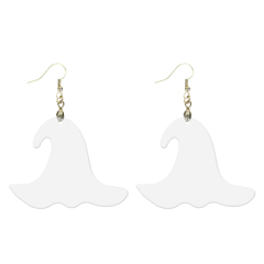 Sublimation Earrings Blank MDF Halloween Ghost Ear Rings Customized Earrings for Making DIY Craft