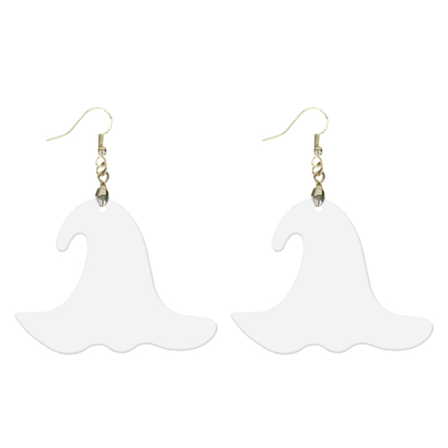 Sublimation Earrings Blank MDF Halloween Ghost Ear Rings Customized Earrings for Making DIY Craft