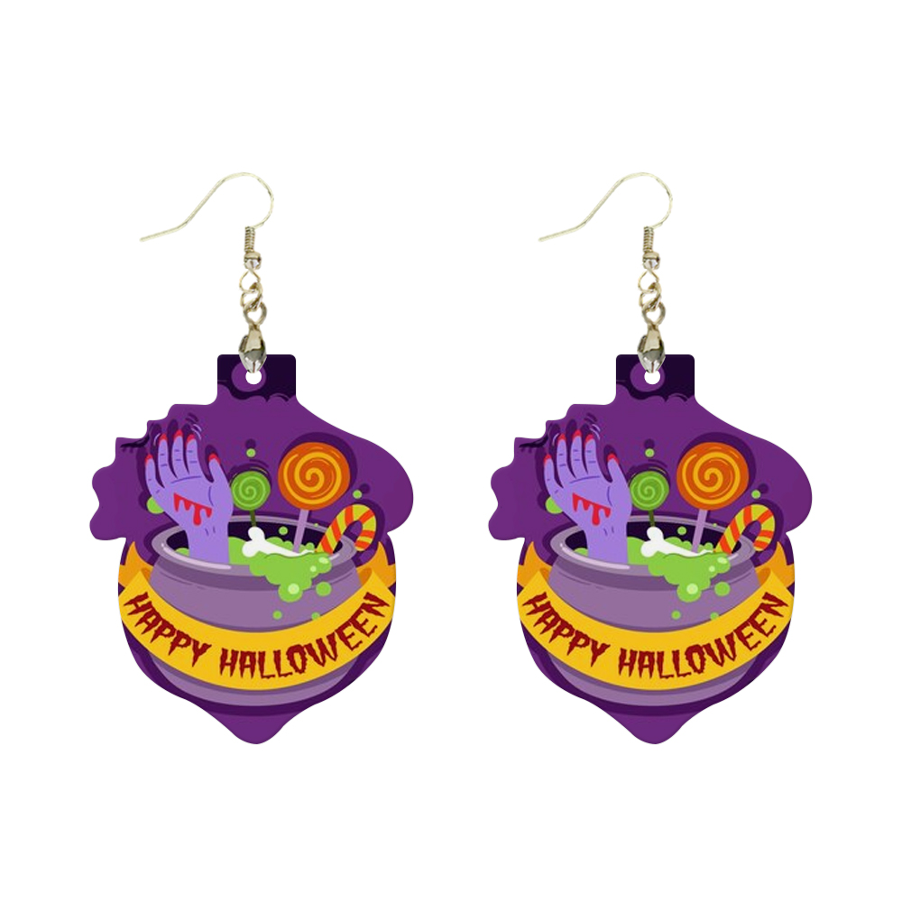Sublimation Earrings Blank MDF Halloween Ghost Ear Rings Customized Earrings for Making DIY Craft
