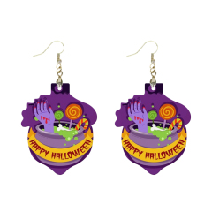 Sublimation Earrings Blank MDF Halloween Ghost Ear Rings Customized Earrings for Making DIY Craft