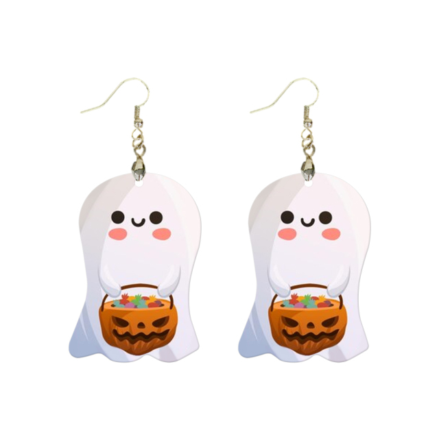 Sublimation Earrings Blank MDF Halloween Ghost Ear Rings Customized Earrings for Making DIY Craft