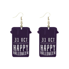 Sublimation Earrings Blank MDF Halloween Ghost Ear Rings Customized Earrings for Making DIY Craft