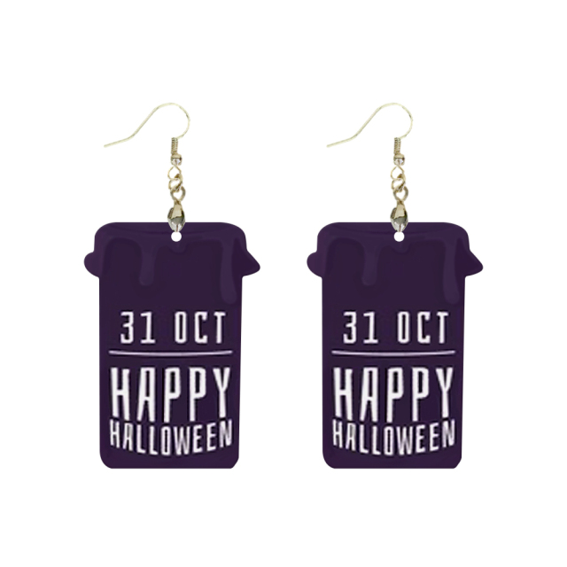 Sublimation Earrings Blank MDF Halloween Ghost Ear Rings Customized Earrings for Making DIY Craft