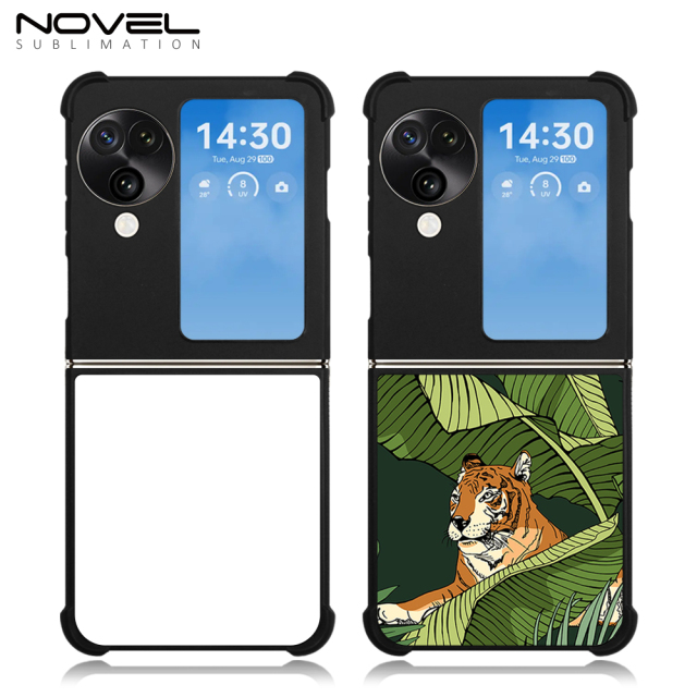 New Arrival Sublimation Blank 2D TPU Phone Case for Oppo Find N3 Flip DIY Shell With Aluminum Insert