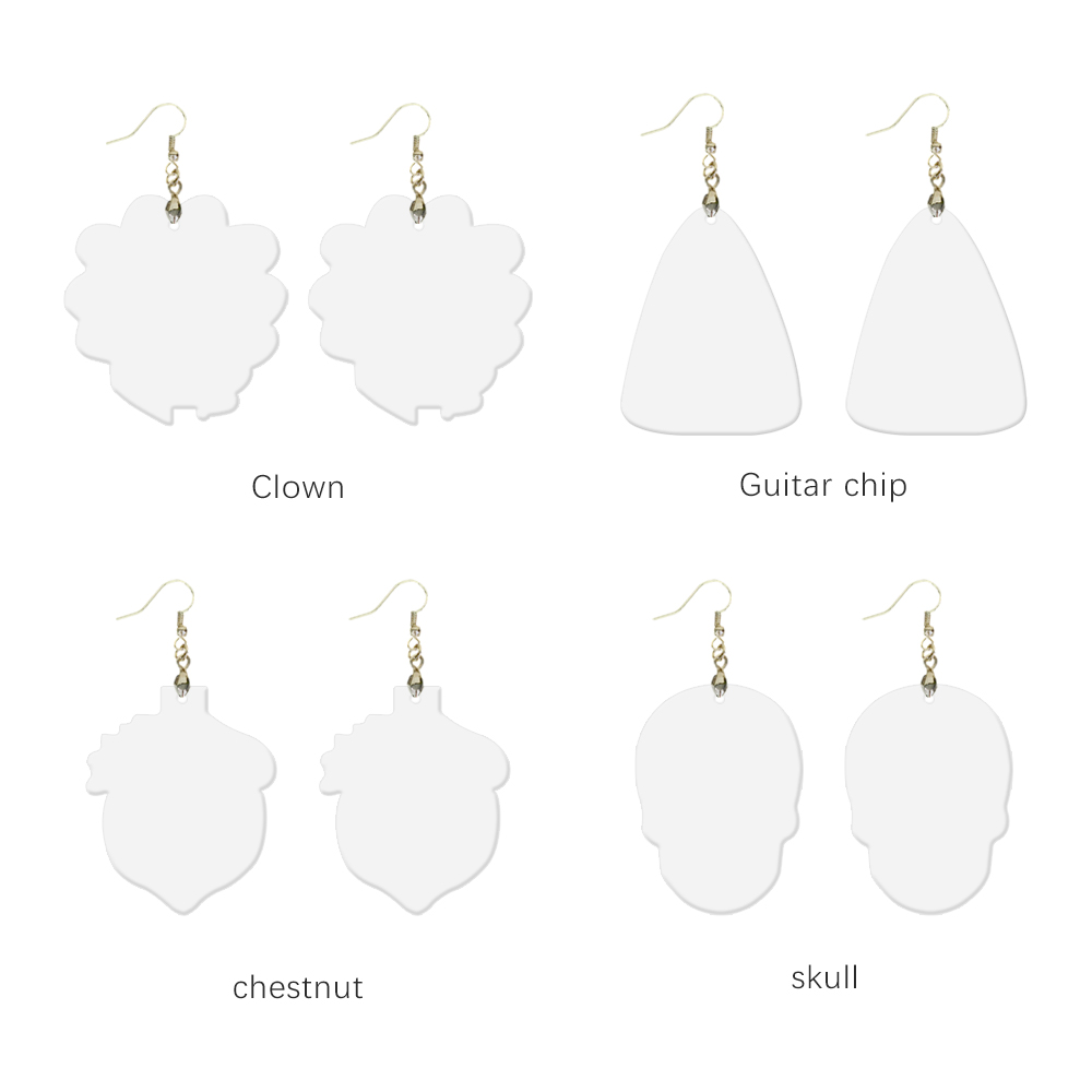 Sublimation Earrings Blank MDF Halloween Ghost Ear Rings Customized Earrings for Making DIY Craft