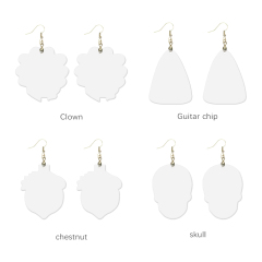 Sublimation Earrings Blank MDF Halloween Ghost Ear Rings Customized Earrings for Making DIY Craft