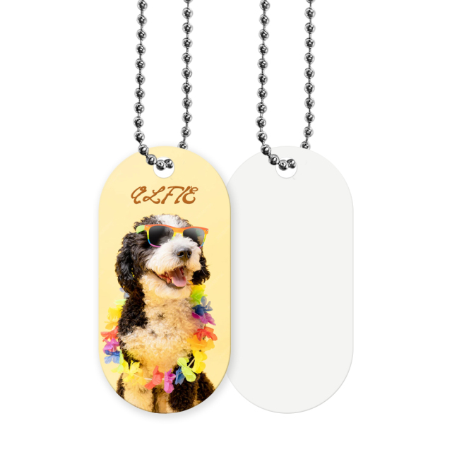 New Arrival Sublimation Aluminum Double Sided Print Dog Tags