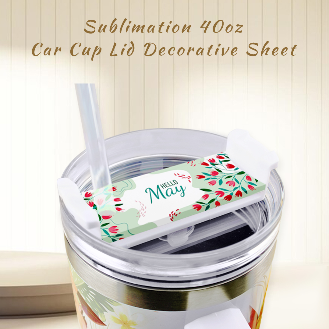Sublimation 40oz Car Cup Lip Decorative Sheet  Acrylic Cup Top Decoration 19 Shapes Available