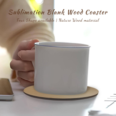 Custom Sublimation Blank Wood  Coaster Square Cup Mat