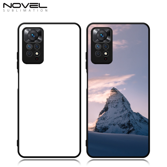 Smooth Sides!!! Sublimation Blank 2D TPU Phone Case Cover With Metal Insert for Redmi Note 8 Pro,Note 11 Pro,Note 12 R/Redmi 12 5G,Note 12S 4G