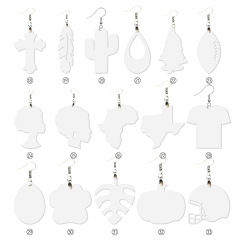 Sublimation Earrings Blank MDF Ear Rings Customized Earrings for Making DIY Craft