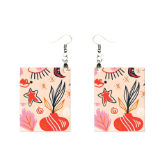 Sublimation Earrings Blank MDF Ear Rings Customized Earrings for Making DIY Craft
