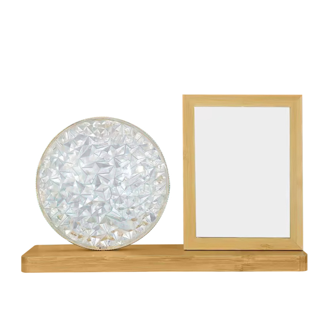 New Arrival Atmosphere Light Photo Frame Table Setting Bamboo Crafts Sublimation Blanks Aluminum Photo Frame