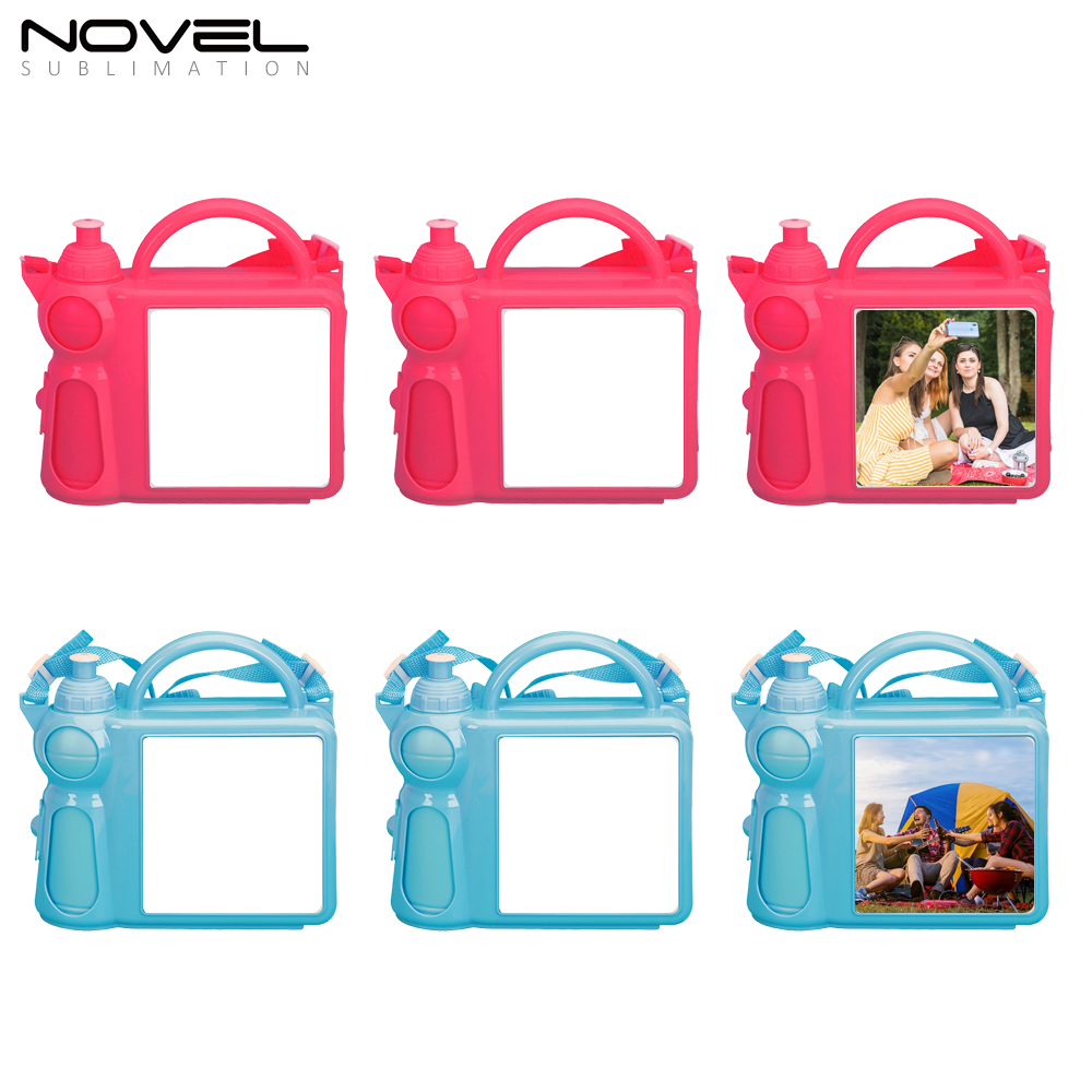 Sublimation Plastic Water Bottle Set Kid Portable 2 in1 Lunch Box and Kettle