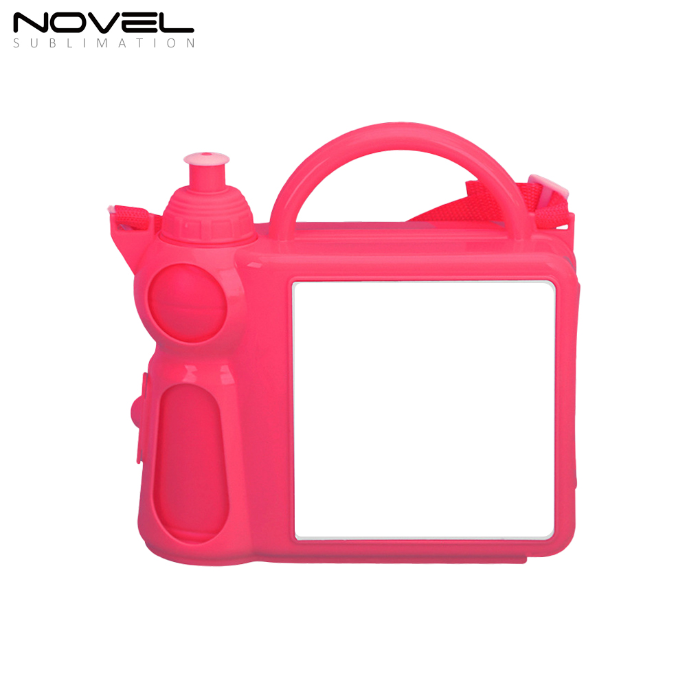 Sublimation Plastic Water Bottle Set Kid Portable 2 in1 Lunch Box and Kettle