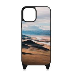 New Arrival 2D TPU+PC Sublimation Phone Cases  with Aluminum Sheet & Colorful Ropes