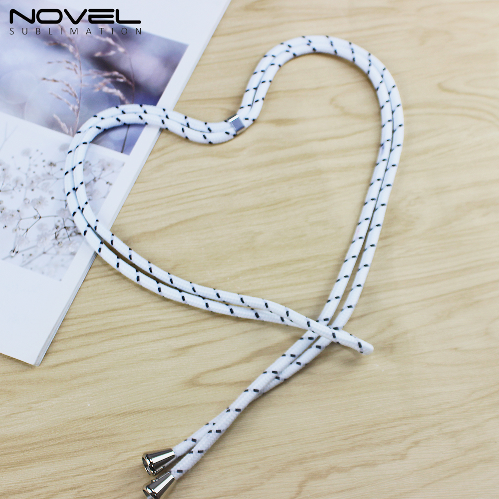 2D TPU+PC Sublimation iPhone 15 Series Cases  with Aluminum Sheet & Colorful Ropes Custom Phone Case with Lanyard Case with Hanging Rope