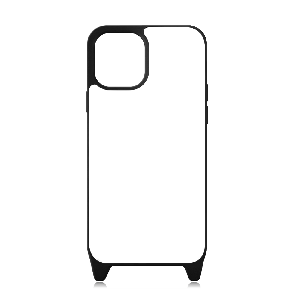 2D TPU+PC Sublimation iPhone 15 Series Cases  with Aluminum Sheet & Colorful Ropes Custom Phone Case with Lanyard Case with Hanging Rope