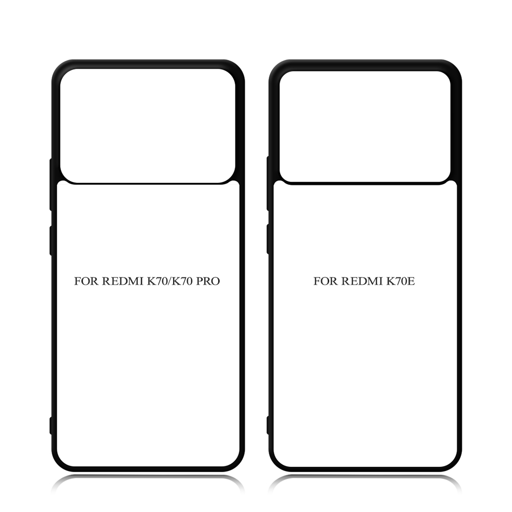 Sublimation Blank 2D TPU Phone Case for Redmi K80,K70,K70E,K60 Series DIY Shell With Aluminum Sheet