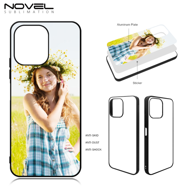 New Arrival Sublimation Blank 2D TPU Phone Case for Redmi 12 4G/5G DIY Shell with Aluminum Sheet