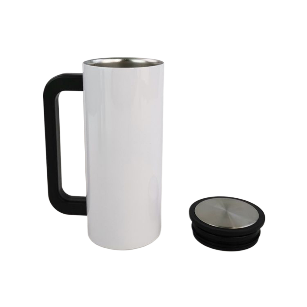 Sublimation Black Handle Stainless Steel 350ml Cup Mug-White and Silver Available
