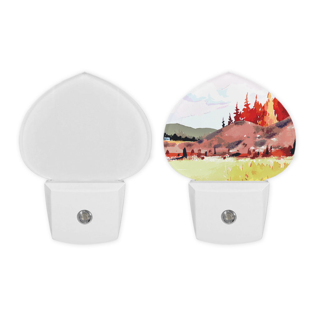 New Arrival Sublimation Acrylic LED Night Light with 6 Shapes Home Custom Decoration Blank Pendant Lights Light-Sensing Night Light