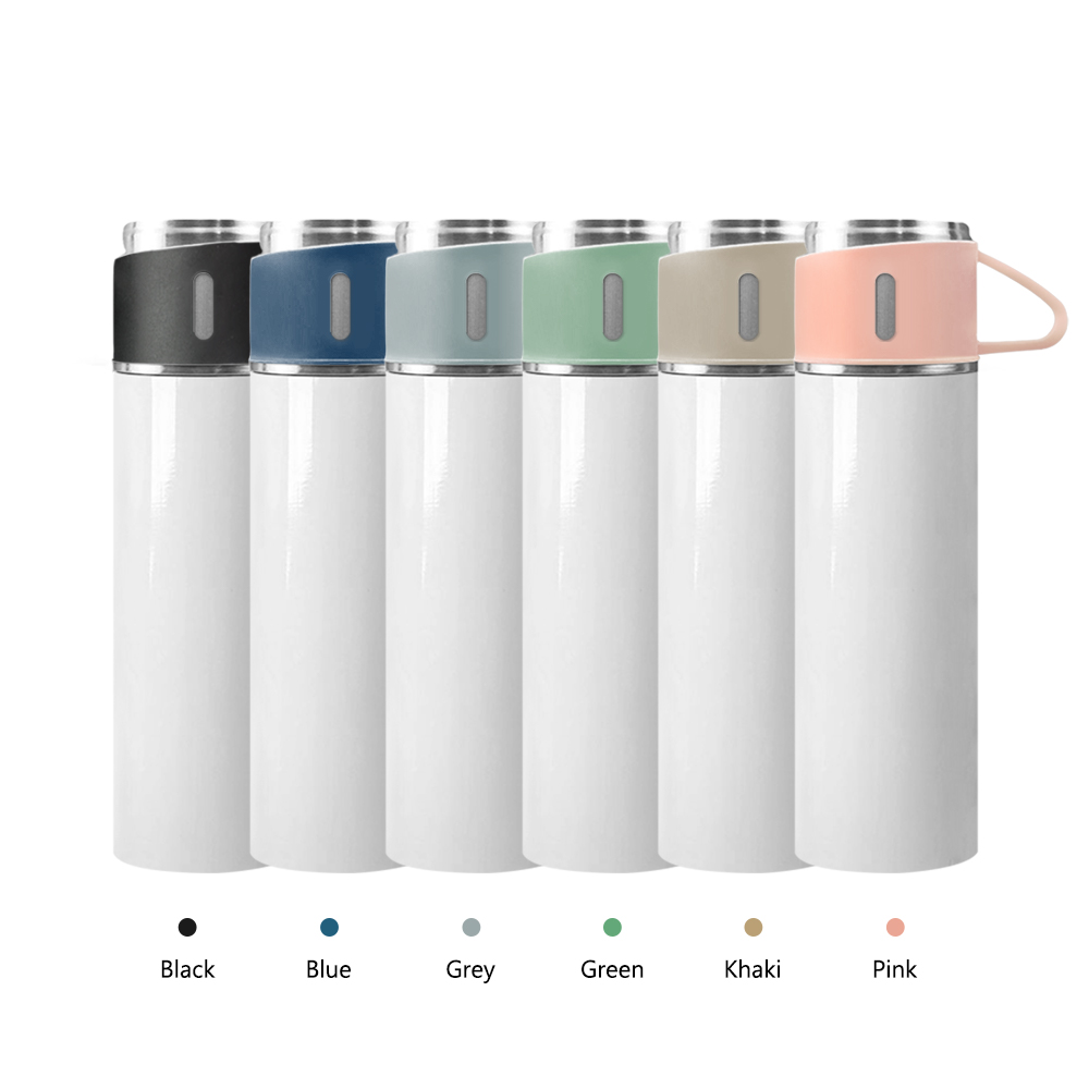 New Arrival 500ml Sublimation Stainless Steel Thermo Bottle with 3 Lids Gym & Bottles for Men, Women & Kids 500ml Tumbler