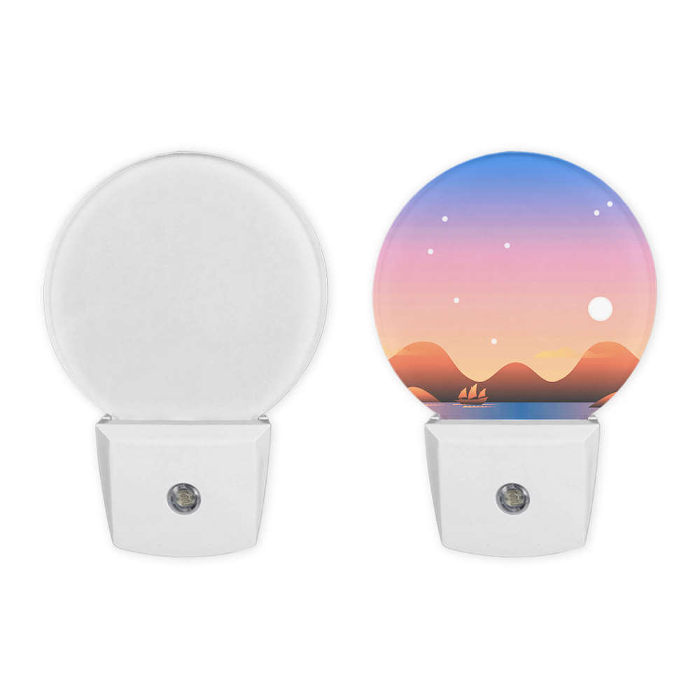 New Arrival Sublimation Acrylic LED Night Light with 6 Shapes Home Custom Decoration Blank Pendant Lights Light-Sensing Night Light