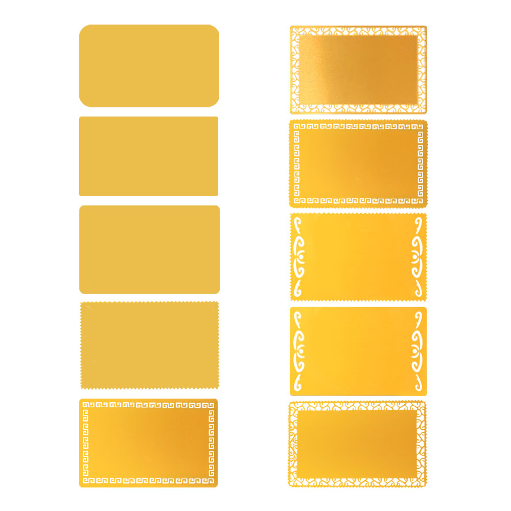 Blank Metal Business Card Printable Name Cards Customize for Promotion Gift Card Desk Business Card Number Tag Metal Cards