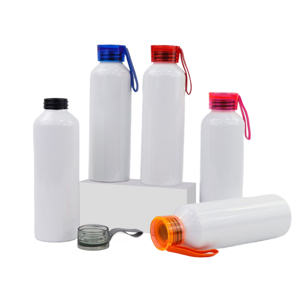 New Arrival 750ml Sublimation Colorful Silicone Handle Aluminum Kettle