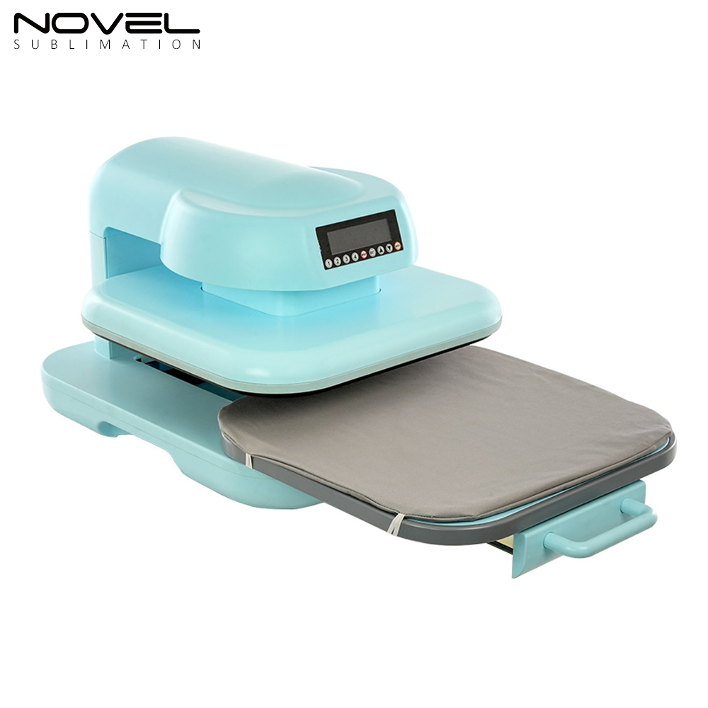 Electric Flat Plate Heat Press Machine Flat Machine CH2352 Pale Blue,White 38*38CM Sublimation Machine Personalized Customization Machine