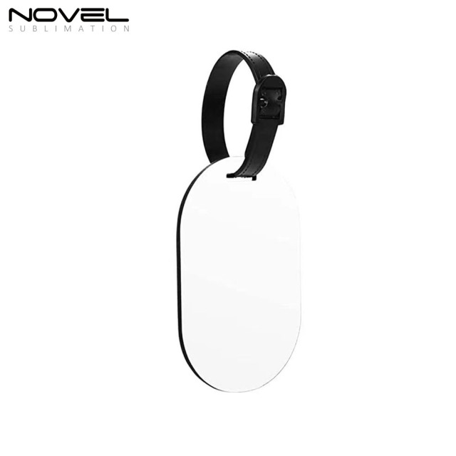 Sublimation MDF Luggage Tags Blanks White Blank Travel Bag Baggage Tags with Strap Double Side Printable